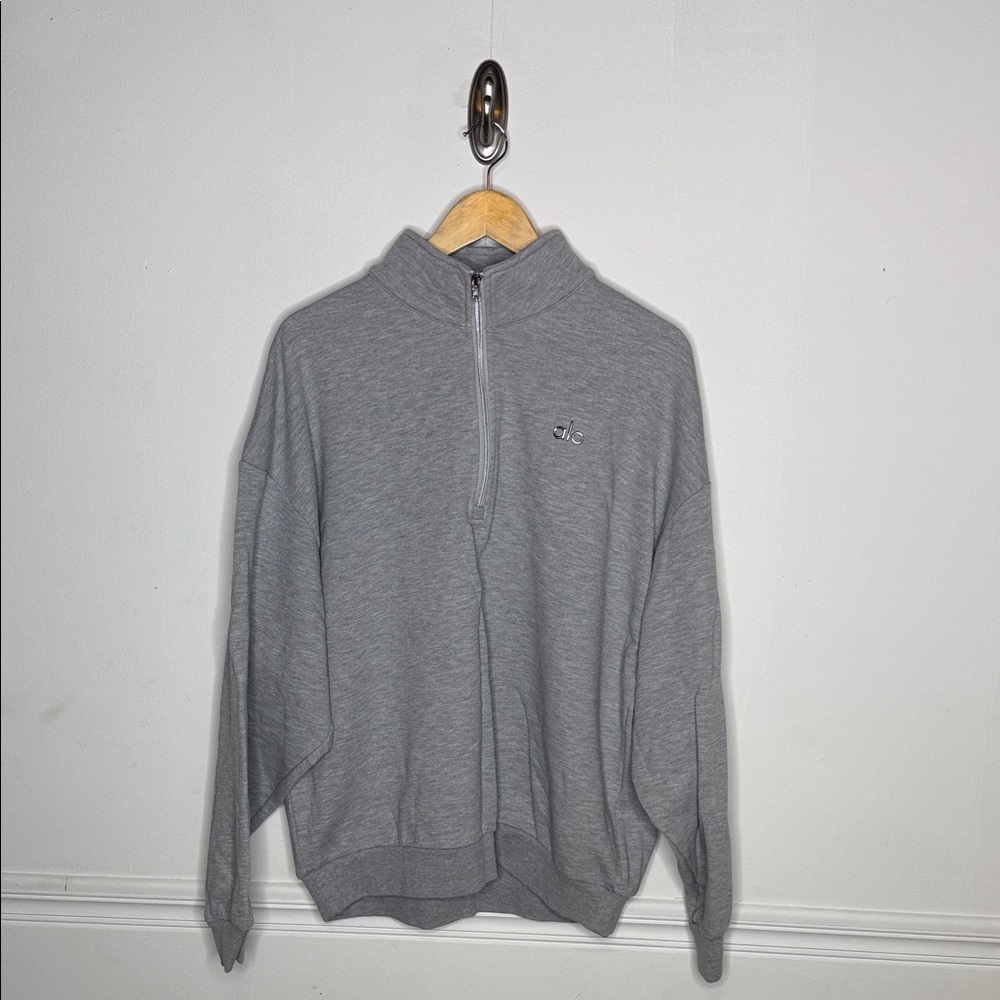 Alo. Accolade 1/4 Zip. Grey. Large.